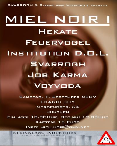 Neofolk + Industrial Festival in Mnchen, 1. Sept.
